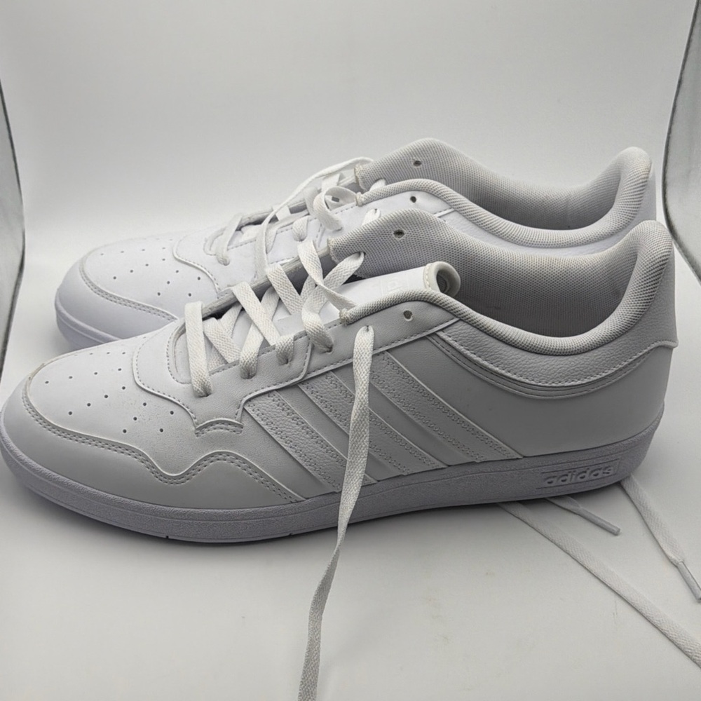 Adidas HoopsMen's White Sneakers Size 12